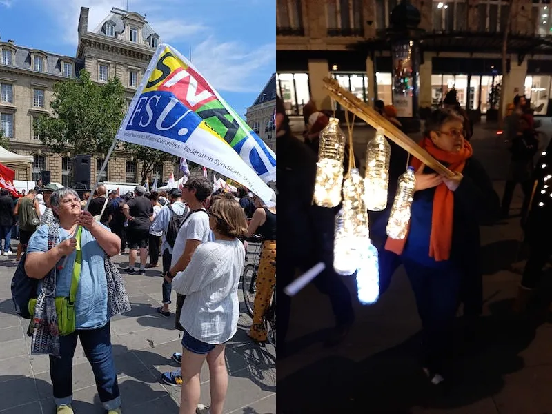 Corinne en manif